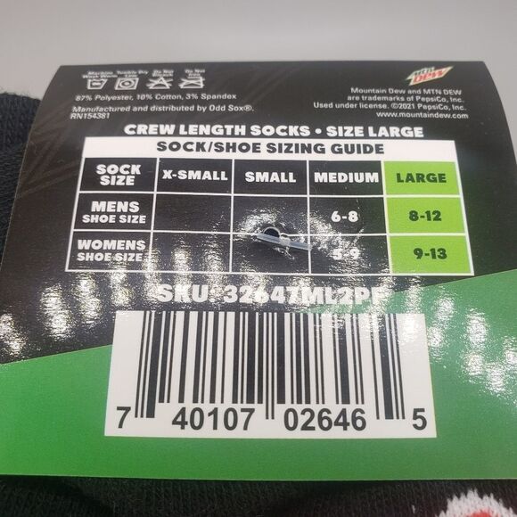 Mountain dew crew socks - Picture 4 of 6